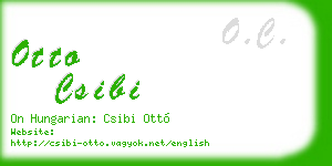 otto csibi business card